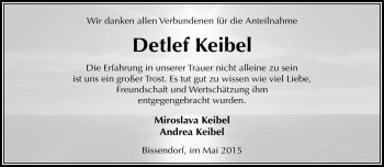 Traueranzeige von Detlef Keibel von Neue Westfälische