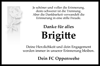 Traueranzeige von Brigitte  von Westfalen-Blatt