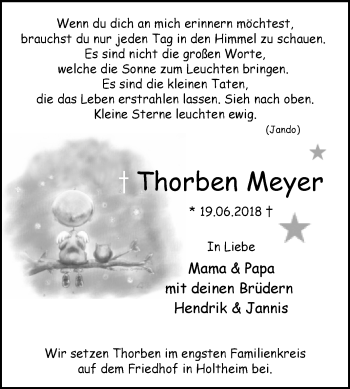 Traueranzeige von Thorben Meyer von Westfalen-Blatt