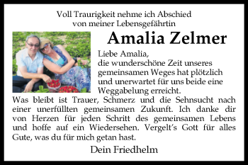 Traueranzeige von Amalia Zelmer von Westfalen-Blatt