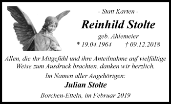 Traueranzeige von Reinhild Stolte von Westfalen-Blatt