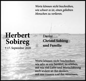 Traueranzeige von Herbert Sobireg von Westfalen-Blatt