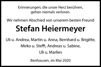 Traueranzeige von Stefan Heiermeyer von Westfalen-Blatt