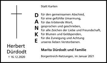 Traueranzeige von Herbert Dürdodt von Westfalen-Blatt