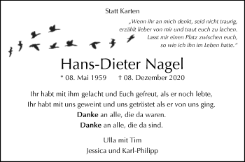 Traueranzeige von Hans-Dieter Nagel von Westfalen-Blatt