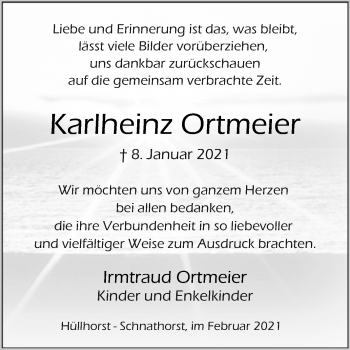 Traueranzeige von Karlheinz Ortmeier von Westfalen-Blatt