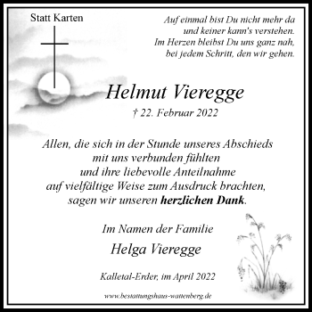 Traueranzeige von Helmut Vieregge von Westfalen-Blatt