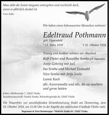 Traueranzeige von Edeltraud Pothmann von Westfalen Blatt