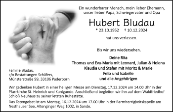 Traueranzeige von Hubert Bludau von Westfalen Blatt