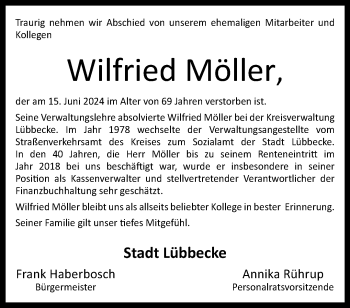 Traueranzeige von Wilfried Möller von Westfalen Blatt