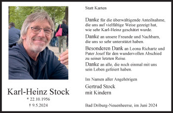 Traueranzeige von Karl-Heinz Stock von Westfalen Blatt