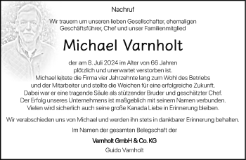 Traueranzeige von Michael Varnholt von Westfalen Blatt