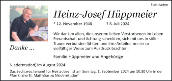 Traueranzeige von Heinz-Josef Hüppmeier von Westfalen Blatt