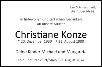 Traueranzeige von Christiane Konze von Westfalen Blatt